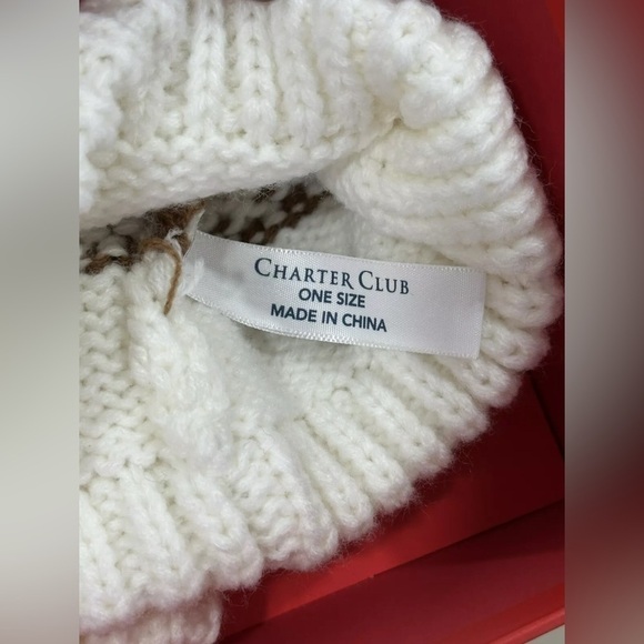 CHARTER CLUB Womens Mommy And Me Fair Isle Beanies Set - Picture 4 of 7